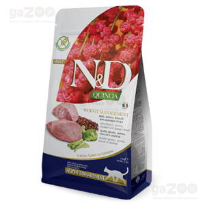 N&D cat Quinoa Weight Management Lamb, Broccoli & Asparagus 1,5kg