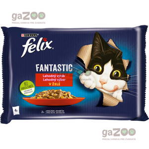 FELIX Fantastic s králikom a jahňacím v želé 4 x 85 g