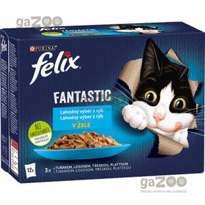 FELIX Fantastic lahodný výber z rýb losos/platesa/tuniak/treska 12 x 85 g