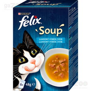 FELIX Soup Lahodný výber s treskou, s tuniakom, s platesou 6 x 48 g