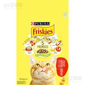 FRISKIES cat Adult s hovädzím, kuracím a so zeleninou 10 kg