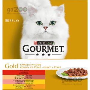 GOURMET Gold Multipack kúsky v šťave 8 x 85 g