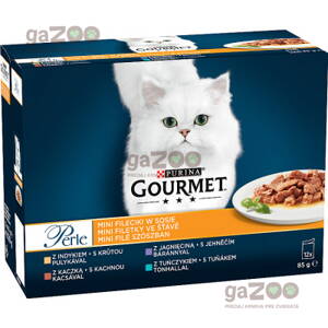 GOURMET Perle Multipack moriak, tuniak, kačka, jahňa 12 x 85 g