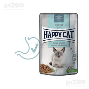 HAPPY CAT Meat in Sauce Sensitive Magen & Darm / Žalúdok & črevá 85 g