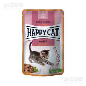 HAPPY CAT Meat in Sauce Kitten & Junior Land-Ente / Kačica 85 g