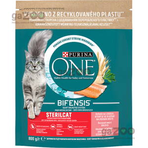 PURINA ONE Sterilcat bohaté na lososa 800 g