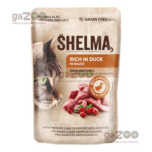 SHELMA kapsička kačacie s brusnicami v omáčke 85g