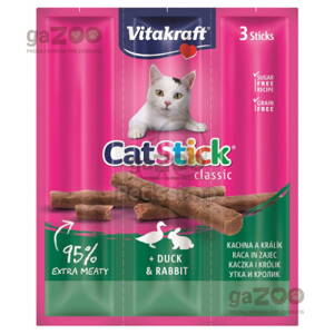 VITAKRAFT Cat Stick classic kačka a králik 3ks