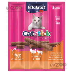 VITAKRAFT Cat Stick classic morka a jahňa 3ks