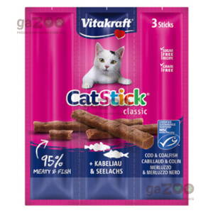 VITAKRAFT Cat Stick classic treska a tmavá treska 3ks