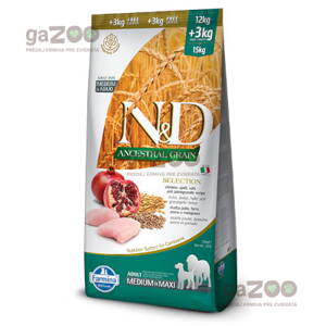 N&D dog AG Selection Adult Medium & Maxi 12+3kg