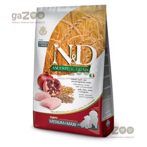 N&D dog AG Puppy Medium & Maxi Chicken, Spelt, Oats & Pomegranate