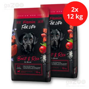 FITMIN dog For Life Beef & Rice 2x12kg