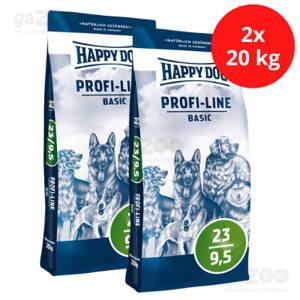 HAPPY DOG Profi line Basic 23/9,5 2x20kg