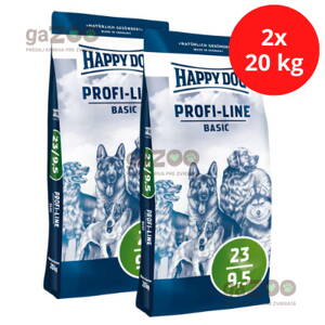 HAPPY DOG Profi line Basic 23/9,5 2x20kg