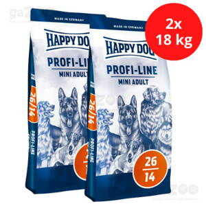 HAPPY DOG Profi line Adult mini 26/14 2x18kg