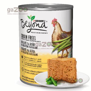 PURINA Beyond bez obilnín kúsky v paštéte bohaté na kura so zelenými fazuľkami 400g