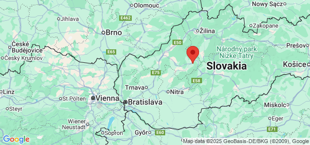 Google map: 48.729449510875504, 18.630433947368697